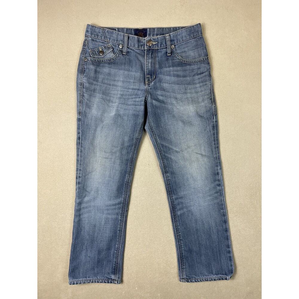 Rock and Republic Jeans Mens 32x34 Blue Short Inseam Denim Casual Workwear Adult